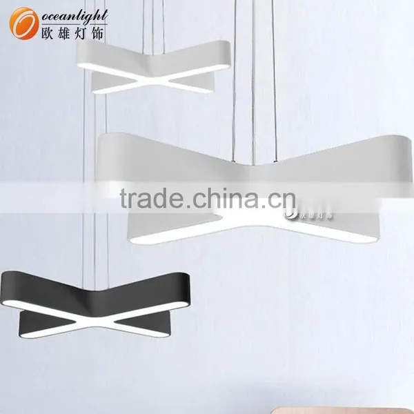 X Shape Acrylic + Aluminum Material Pendant Light Modern Suspension Light OFUW007-60*60W photo-2