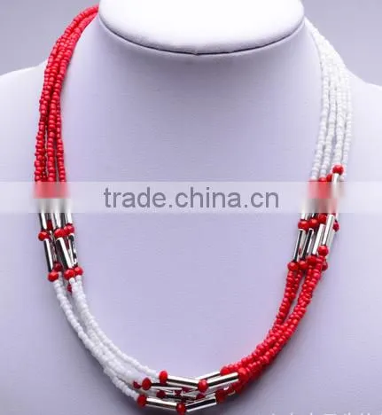 Foreign Trade Export Fashions Neck Beads Designs CCB Multilayer Latest Design Beads Necklace