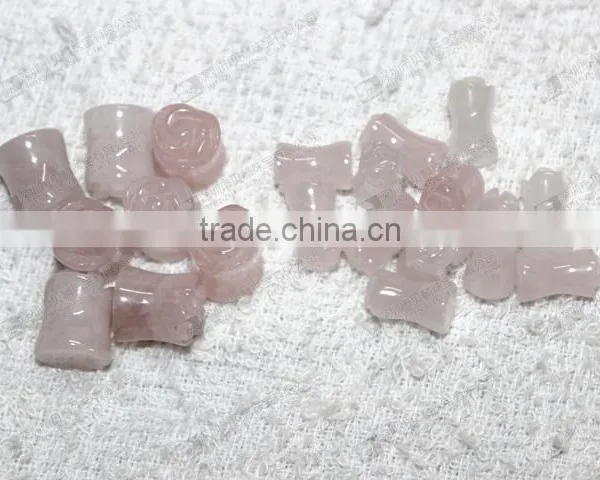Wholesale Rose Quartz Ear Plugs,gemstone Body Piercing Jewelry photo-5