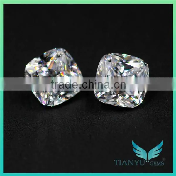 Free Sample Wholesale Zircon Gemstone Cushion Cut White Cubic Zirconia Jewelry photo-6