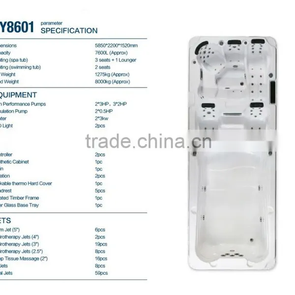 Acrylic Outdoor Spa Hot Tub,portable Whirlpool Sex Massage Bathtub photo-2