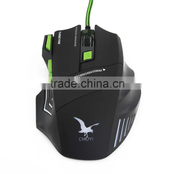 Hot Sale 2400DPI Wired 7D Optical PRO Gaming Mouse Mice Black photo-5