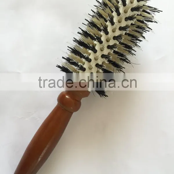 Wooden Aluminium Nylon and Bristle Hair Brush