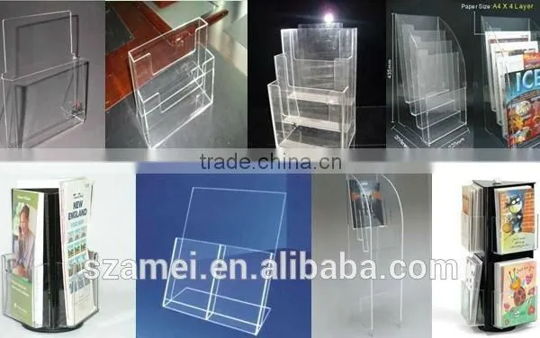 2014 Hot Sale Acrylic Sign Holder With Suction Cups/brochure Display Rack photo-2