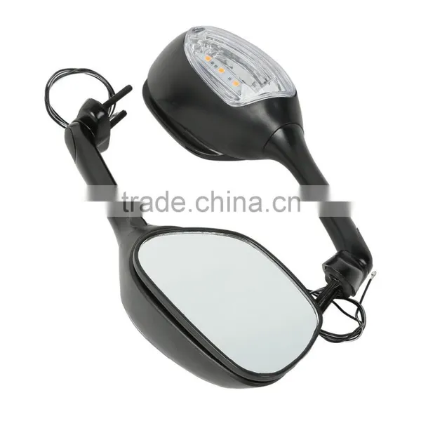 LED Carbon Fiber Rear View Mirrors For Suzuki GSXR600/750 06-15 GSXR1000 05-15 photo-3