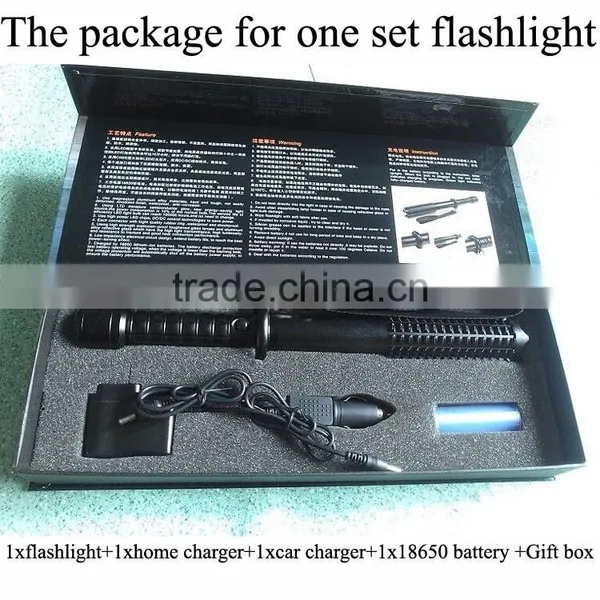 High Quality Led Flashlight Self-defense Led Torch Flashlight Zoom Tactical Flashlight photo-5
