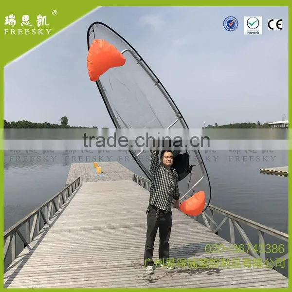 100% Transparent Plastic Small Kid Glass Bottom Kayak at With Paddle photo-2