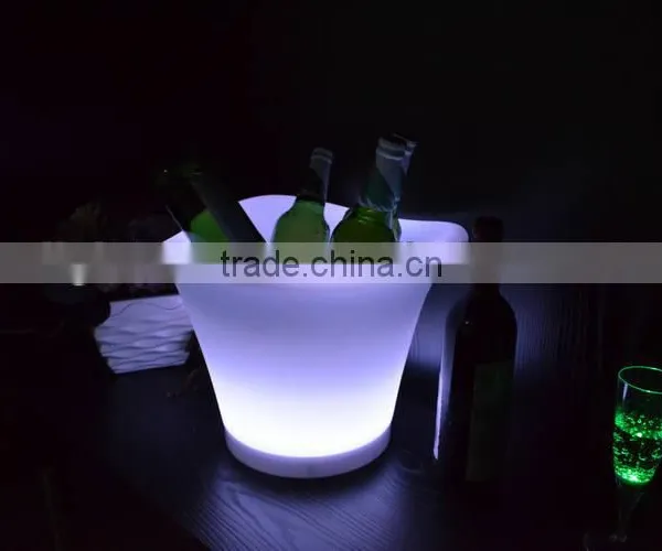 RGB Multi Color Changing Illuminated Led Ice Bucket Standing Cooler for Party photo-2