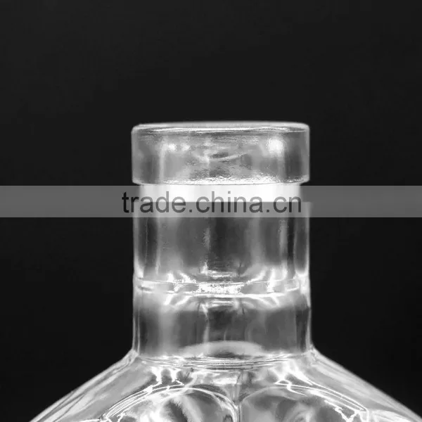 375ml Fancy Crystal Clear Whisky Bottle, Premium Glass Bottle Wholesale for Liquor photo-4