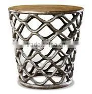 Metal Furniture Hammered Stool photo-3