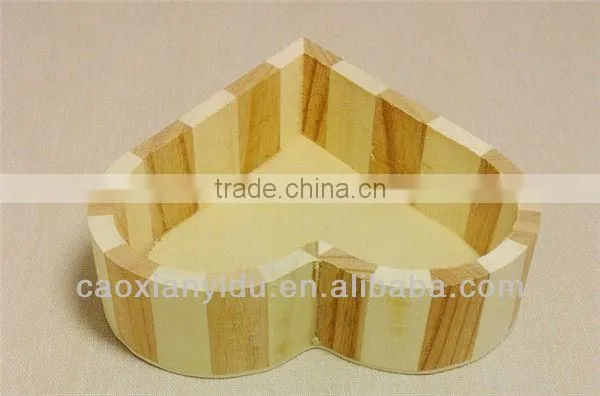 Heart Shaped Shape Gift Wooden Box For Party Decor photo-3