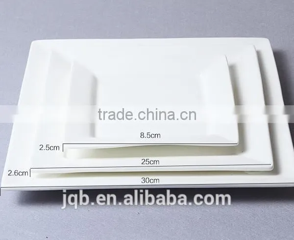 Customized White Ceramic Square Dinner Plates photo-3