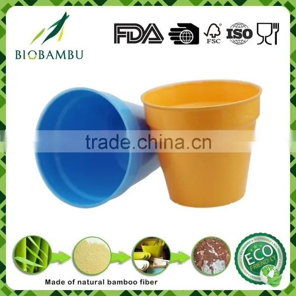 High Standard Welcome Best Sale Bamboo Fiber Eco Flower Pot photo-2