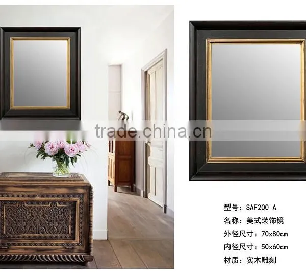 Wooden Fashion Wall Mirror Stand Design photo-2
