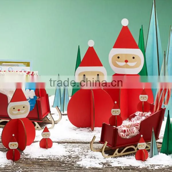 Eco-friendly Unfinished Xmas Small Wood Crafts Wooden Decorated photo-2
