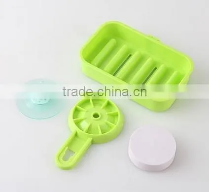 Plastic Strong Sucker Soap Box/soap Holder/wall Suction Soap Dish for Kitchen and Bathroom photo-3