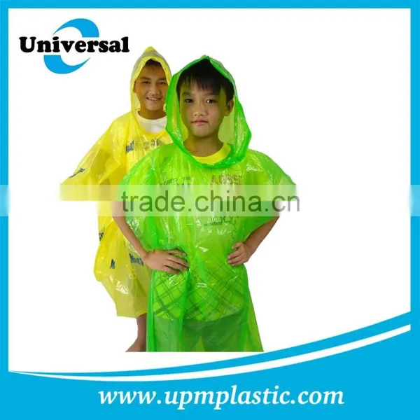 One Time Use Disposable Printed Plastic Rain Poncho photo-5