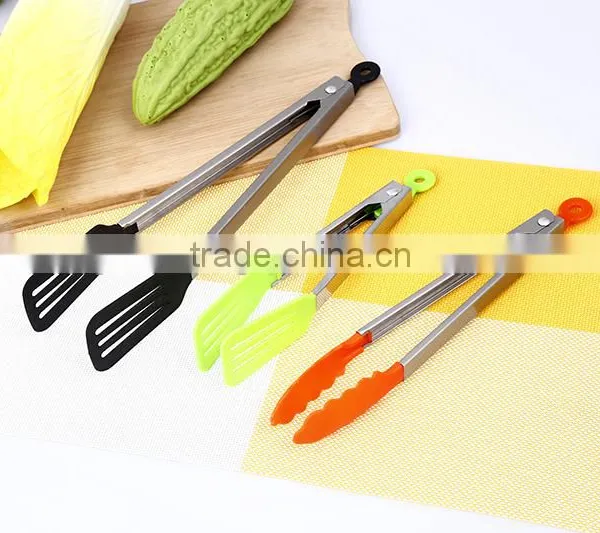 UJ16 9 Inch High Quality Stainless Steel Serving Tongs photo-4