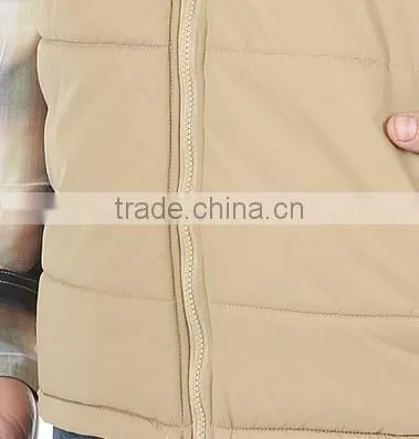 Men 2017 Down Jacket Sleeveless Vest Wit Quilted With Sherpa Lined Collar Padded Vest Men photo-4