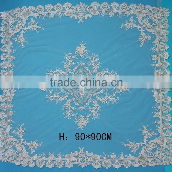 New design cording cheap price table overlay embroidery square table cover