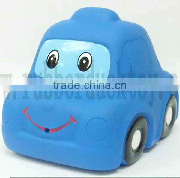 Floating Rubber Cartoon Car Toy ,rubber Cartoon Car Bath Toy ,baby Rubber Cartoon Car Toy photo-2