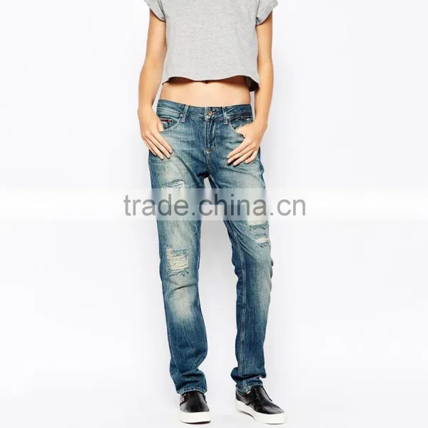 New Model Jeans Jeans for Women Boyfriend Style Fashion Ripped Loose Jeans