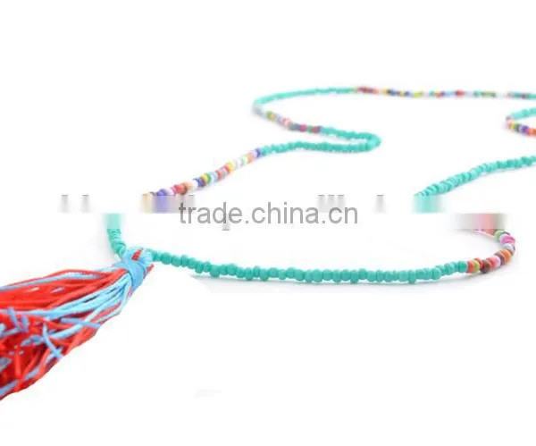 108 Hand Knotted Natural Stone Wooden Beads Mala Tassel Necklace photo-4