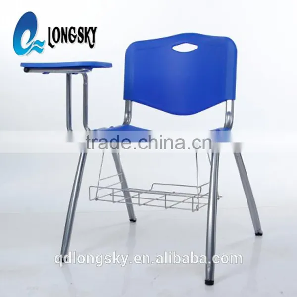 LS-4024AB New Model Cheap Stackable Plastic Chair With Writing Pad Modern Tablet Training School Office Chair for Sale photo-2