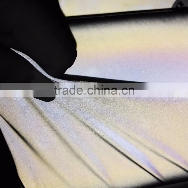 Sports jacket material 4 way lycra stretch reflective fabric for wholesale