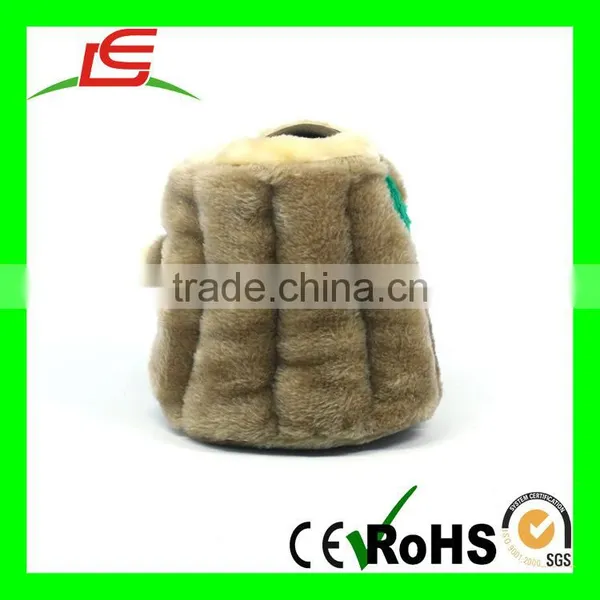R0928 Brown Hollow Squirrel Dog House Plush With Three Squirrel photo-3