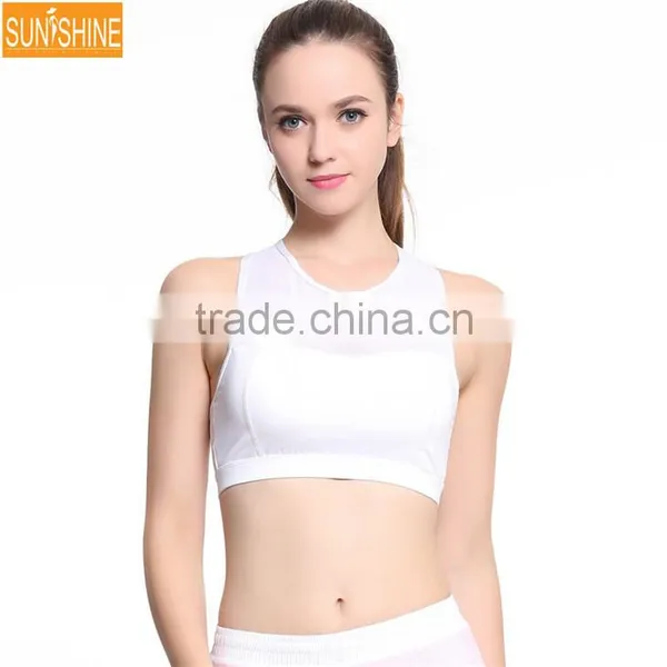 Hot Fashion Women's Light Support Cross Back Wirefree Removable Cups Mesh Yoga Sport Bra photo-3