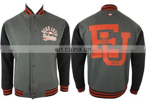 Varsity Letterman, College Baseball Cotton Jacket With Leather Sleeves photo-5