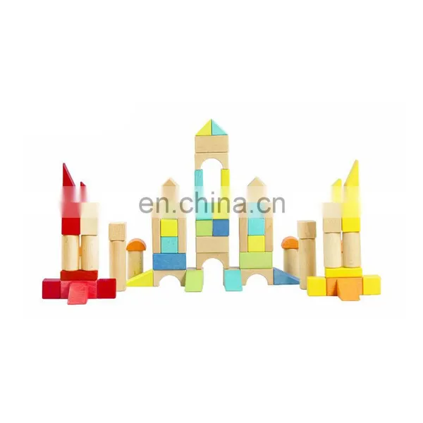 New Gift Montessori Preshcool Kids Toys Fit Together Building Blocks Set Solid Wooden With High Quality photo-4