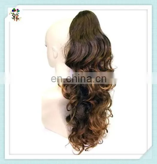 Brown Color Long Curly Drawstring Ponytail Hair Extension HPC-0123 photo-2