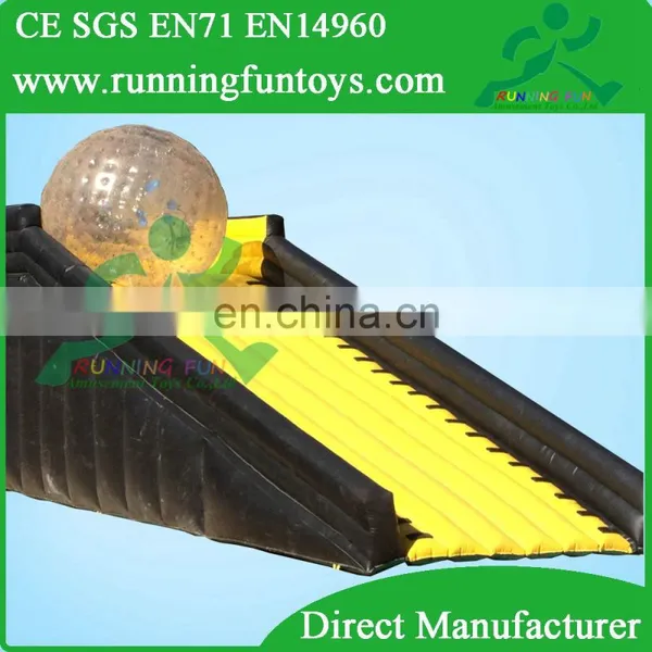 Hot Sale Zorbing Game, Inflatable Zorb Ramp With Zorb Ball