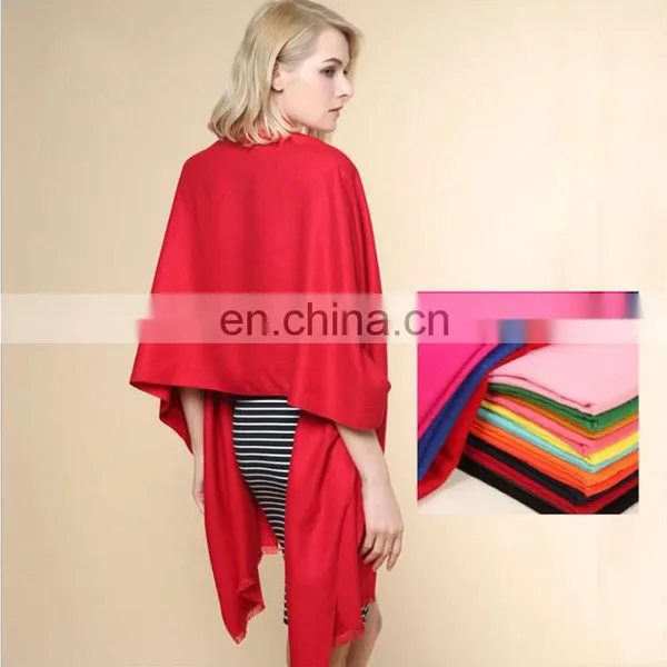 2017 Pure/Solid Color Blending With 100% Natural Silk&Cashmere Women Blank Wrap Scarf&shawl