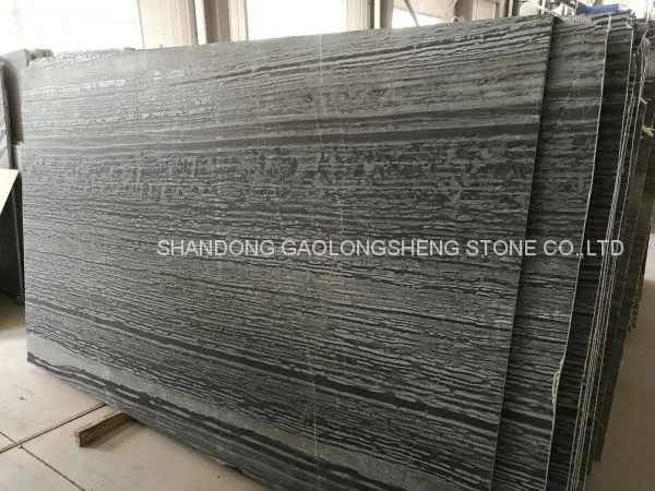 Grey Wooden Marble,Zebra Stripe Marble, Blue Bamboo,Grey Straight Marble, Grey Marble Slabs & Blocks photo-4