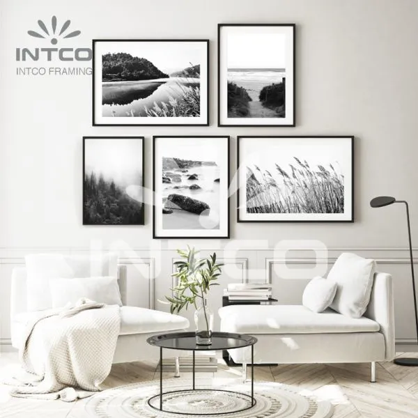 5 Piece Picture Frame Set, Gallery Wall Picture Frames for Home Decoration, Custom Size Picture Frames