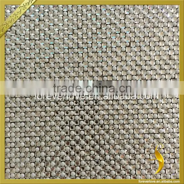 Rhinestone Diamond Ceramic Bead Mesh Self Adhesive Sticker Sheet FRM-195 photo-2