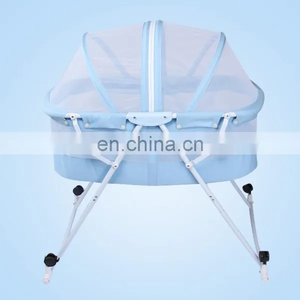 Organic Multifunction Muslin Crib Luxury Swinging Baby Crib photo-3