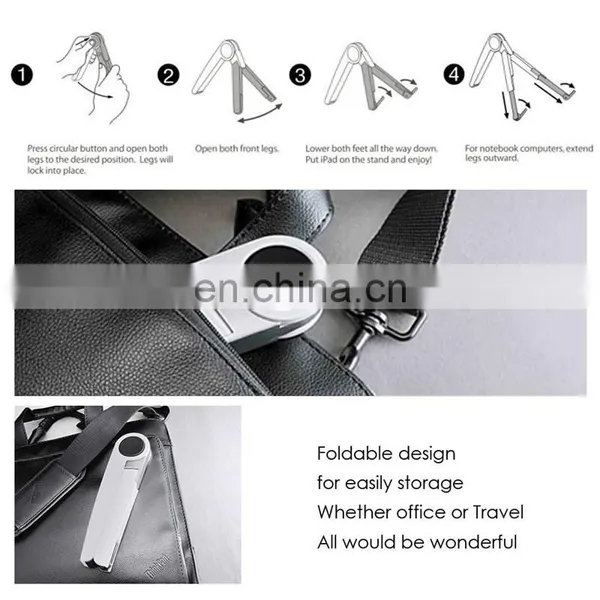 Foldable Aluminum Laptop Stand for 10-15 Inch Tablet Mobile Phone Rotate Portable Holder Folding Holder Adjustment Phone Stand photo-5