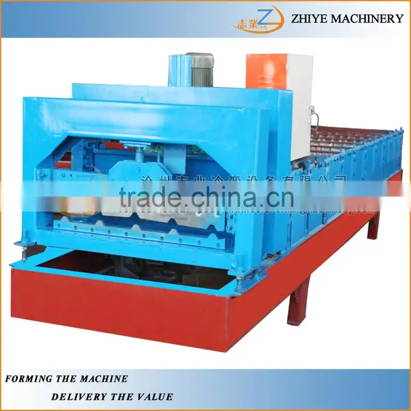 Glazed Roofing Tiles Roll Forming Making Line/Hydraulic Metal Glazed Sheets Cold Forming Machine photo-3