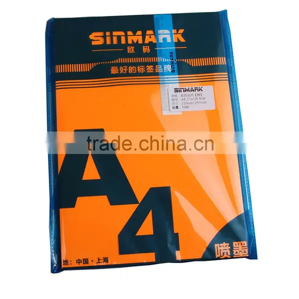 SINMARK Color Series Bright Orange Clear Vinyl Sticker Paper photo-2