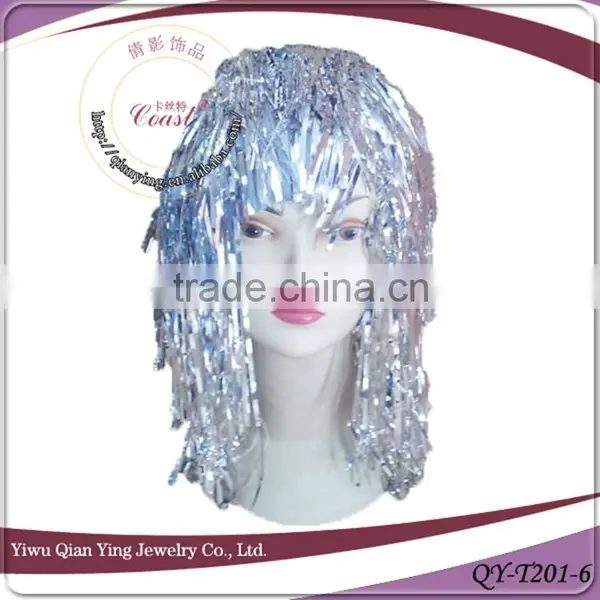 Hot Sell Cheap Green Party Tinsel Wigs photo-6