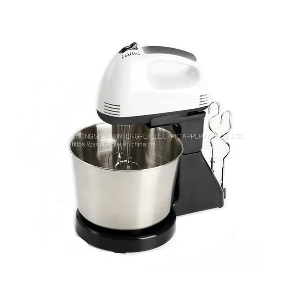 7 Speeds Electric Hand Mixer With Stainless Steel Bowl