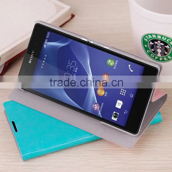 MOFi PU Leather Flip Case Cover for Sony Xperia Z2, L50t, L50u, Mobile Phone Case photo-2