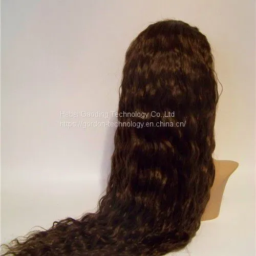 Midium Brown/ Transparent Full Lace Water Wavy Human Hair Wig photo-2