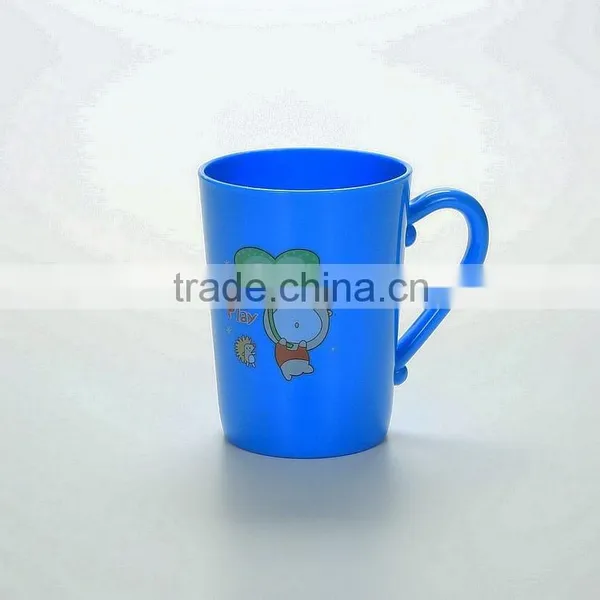 Reusable Cartoon Plastic Cups With Handle --Blue photo-4