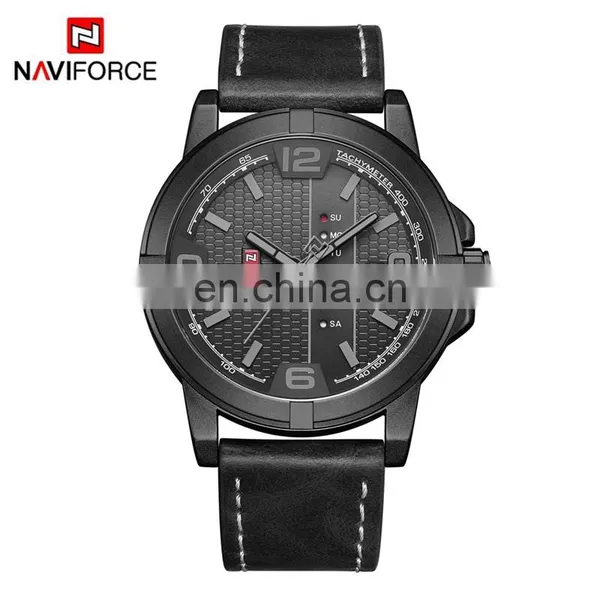 NAVIFORCE NF9177 Naviforce Mens Quartz Watches Big Face Dial Leather Men Wristwatches Luxury