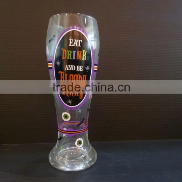 Pilsner Beer Glass With Decoration